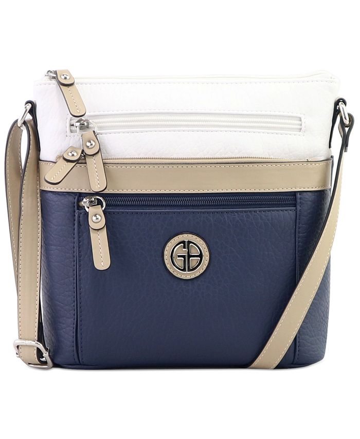 Giani Bernini Crossbody Handbag Small Navy Blue Adjustable Strap Purse  Pockets