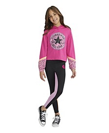 Converse x Clements Twins Big Girls Color Blocked Printed Hoodie