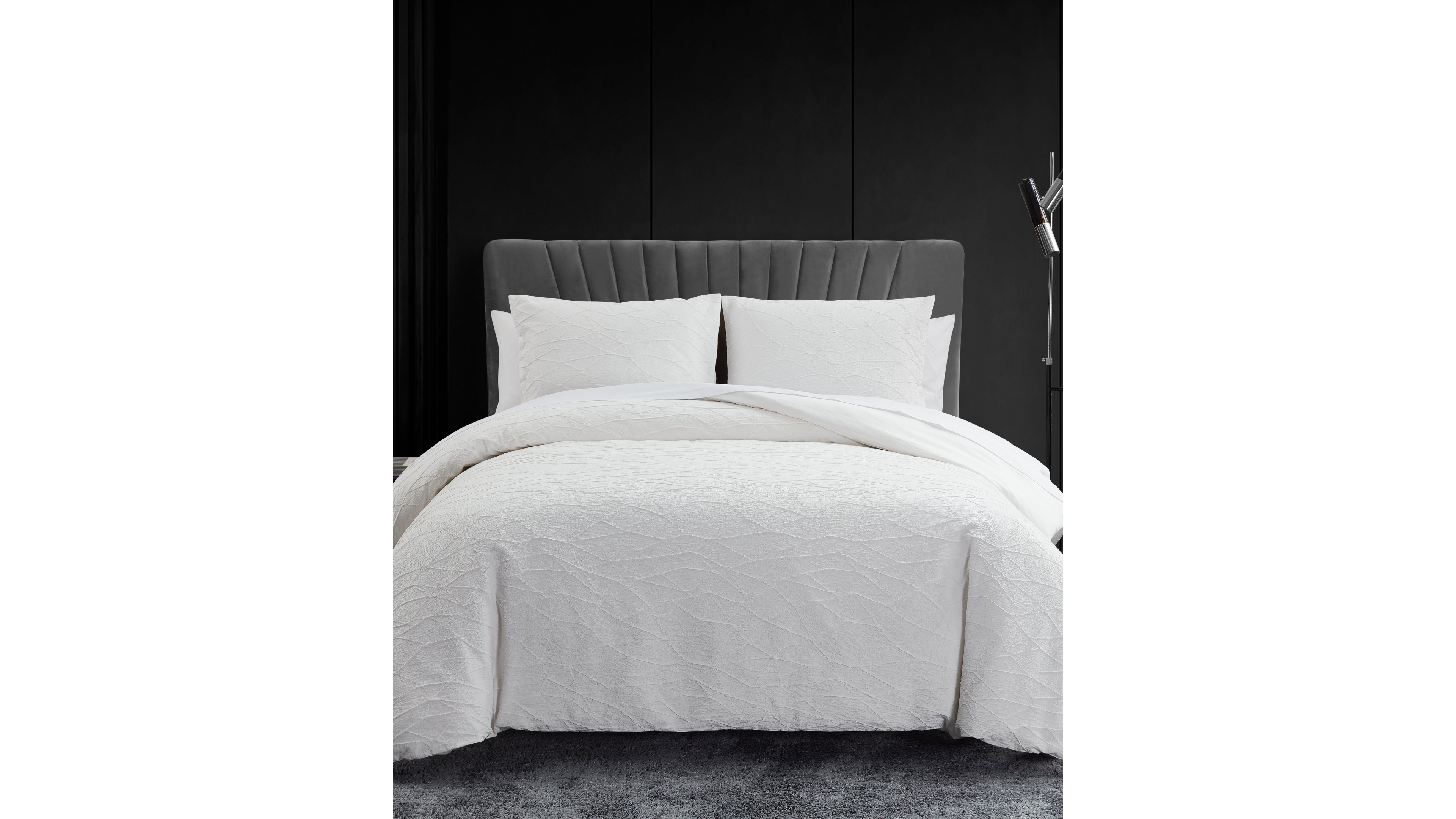 Vera Wang Abstract Crinkle 3-Pc. Duvet Cover Set, King