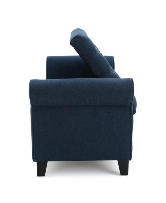 Keiko Contemporary Rolled Arm Storage Ottoman Bench