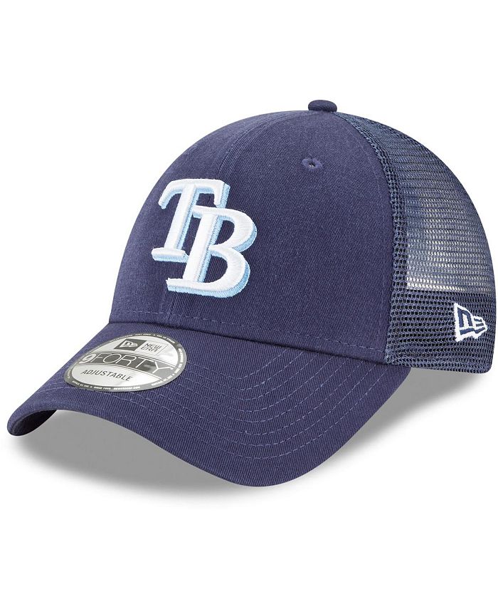 New Era Men's Navy Tampa Bay Rays Trucker 9FORTY Adjustable Snapback