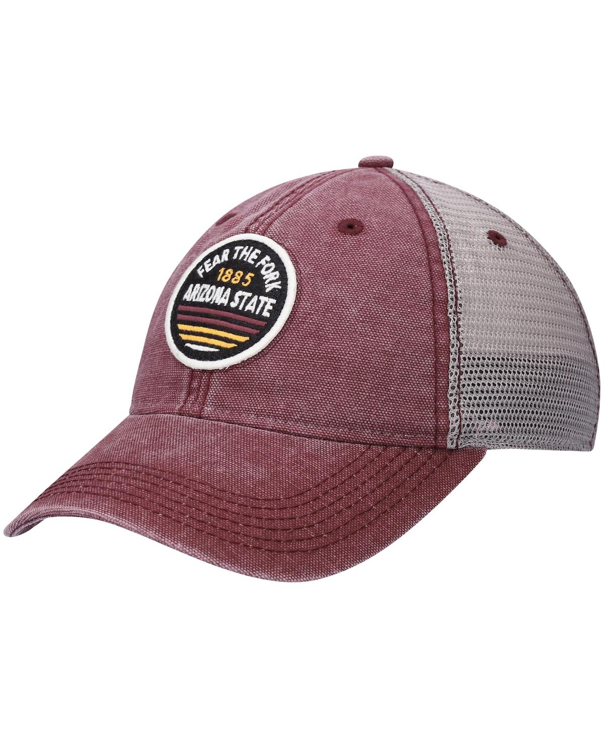 Shop Legacy Athletic Men's Maroon Arizona State Sun Devils Sunset Dashboard Trucker Snapback Hat
