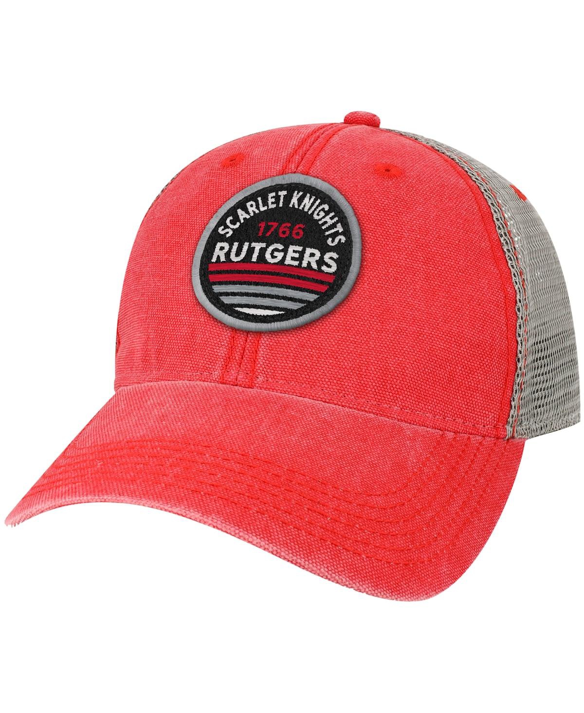 Shop Legacy Athletic Men's Scarlet Rutgers Scarlet Knights Sunset Dashboard Trucker Snapback Hat