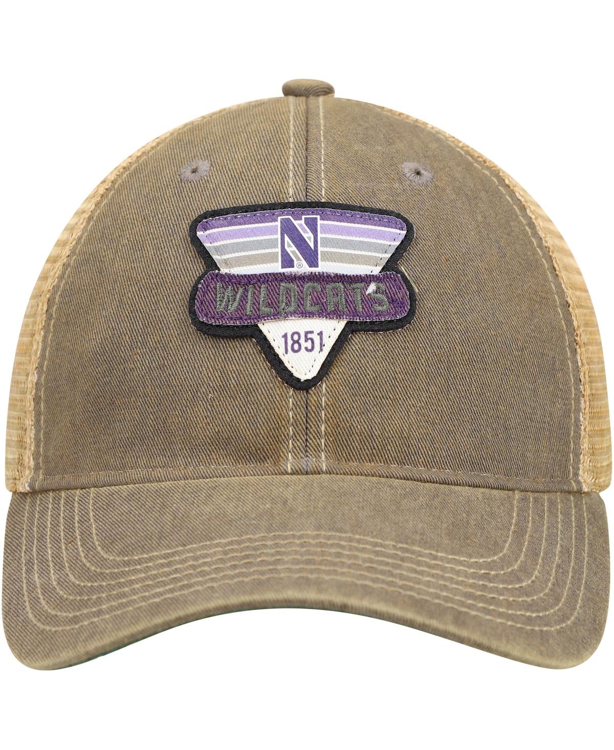 LEGACY ATHLETIC MEN'S GRAY NORTHWESTERN WILDCATS LEGACY POINT OLD FAVORITE TRUCKER SNAPBACK HAT 