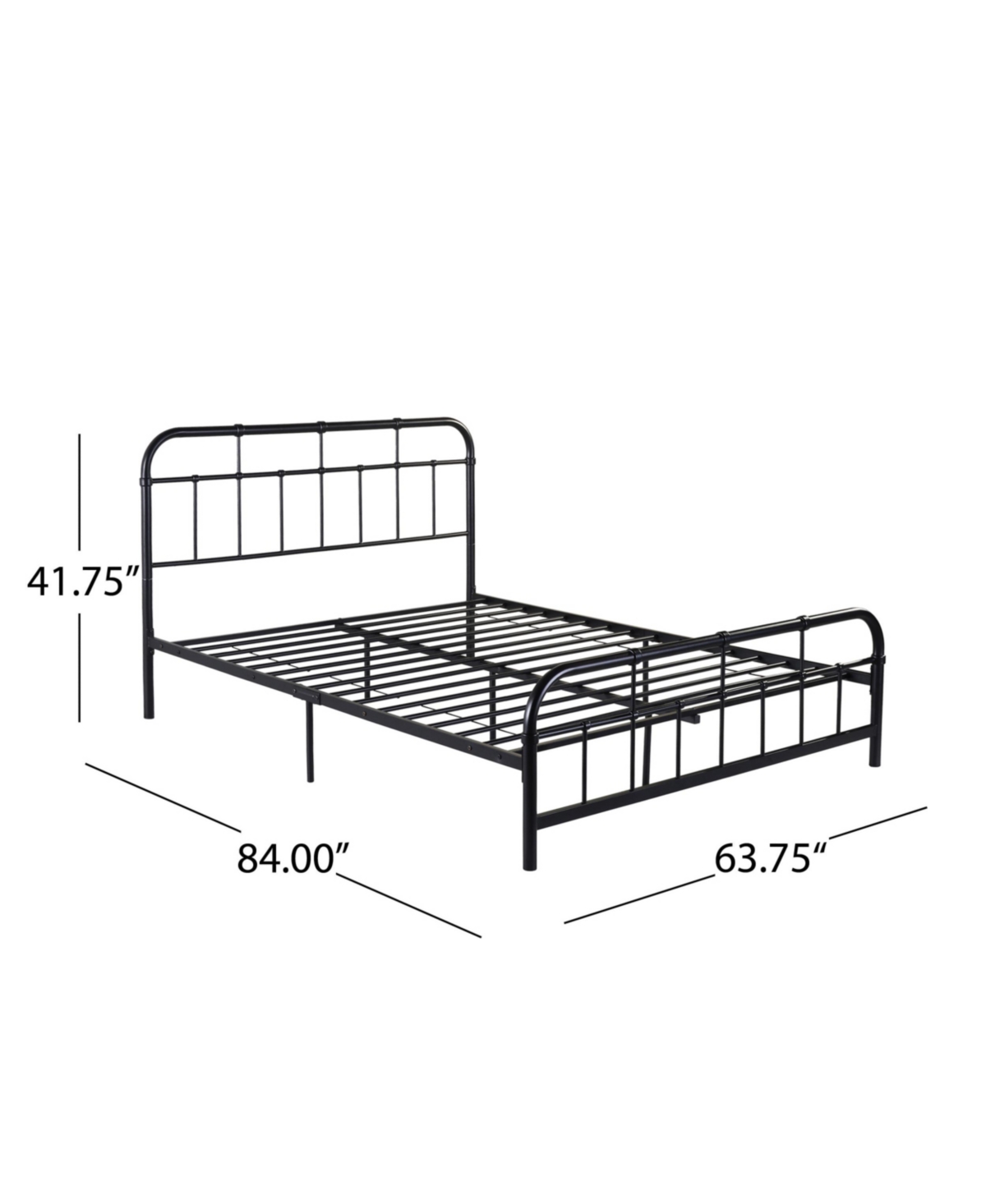 NOBLE HOUSE BERTHOUD IRON BED FRAME, QUEEN