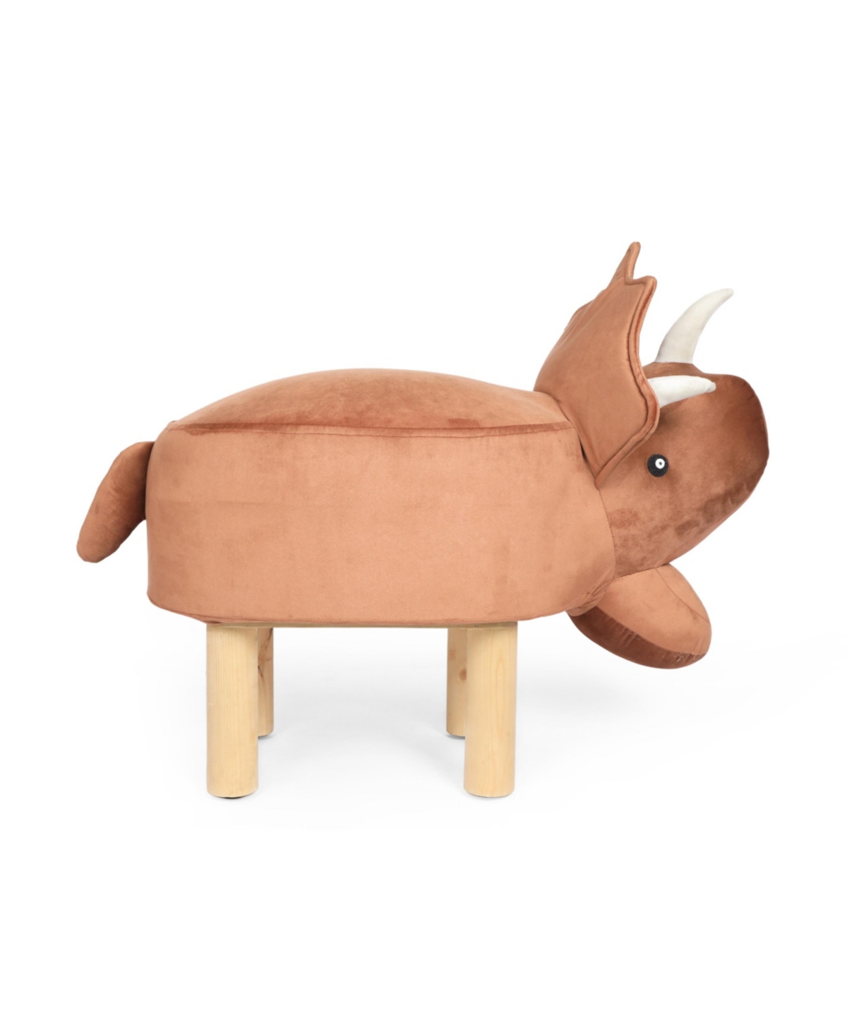 Shop Noble House Dugway Contemporary Kids Triceratops Ottoman In Brown
