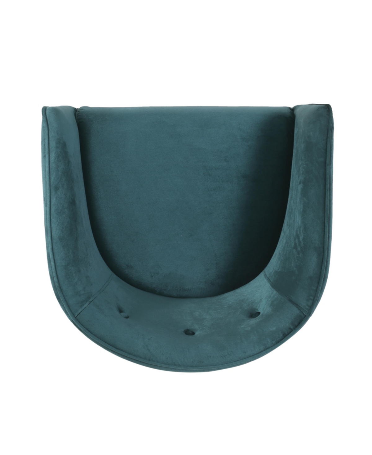 Noble House Deshler Modern Glam Tufted Velvet Dining Chair In Teal