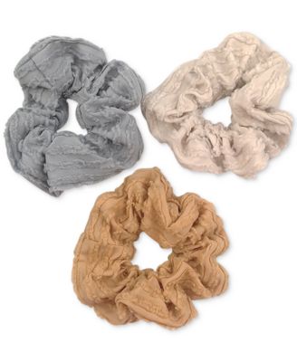 Photo 1 of INC International Concepts 3-Pc. Neutral Flurry Knit Hair Scrunchie Set