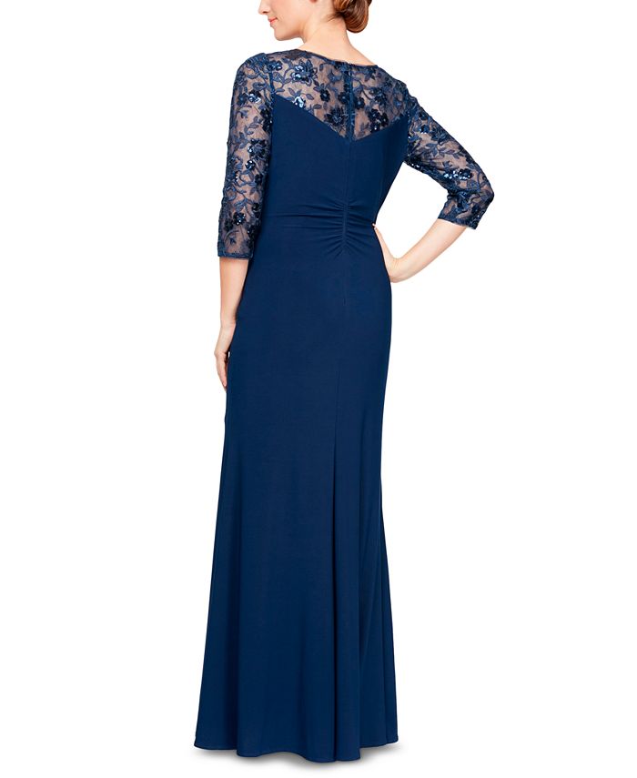 Alex Evenings Women's Illusion Twisted-Front Gown - Macy's