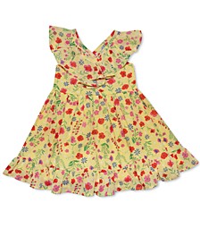 Baby Girls Floral Ruffled Fit and Flare Dress
