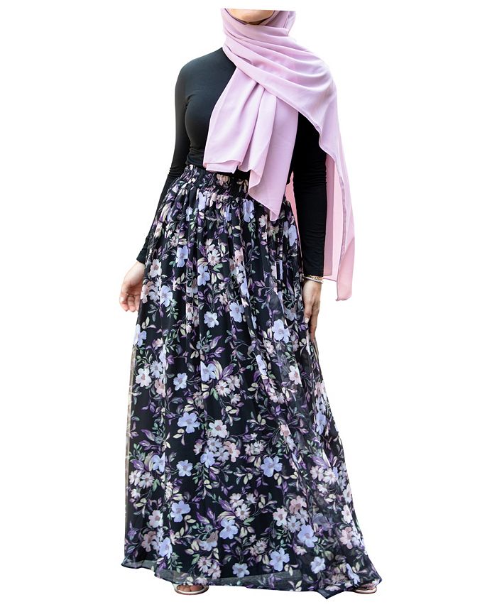 Urban Modesty Women's Floral Chiffon Maxi Skirt - Macy's