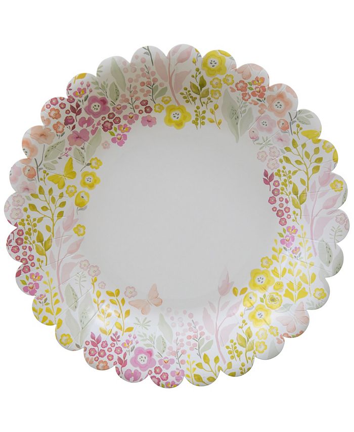 Lang Watercolor Garden Paper Plate Set, 72 Piece Macy's