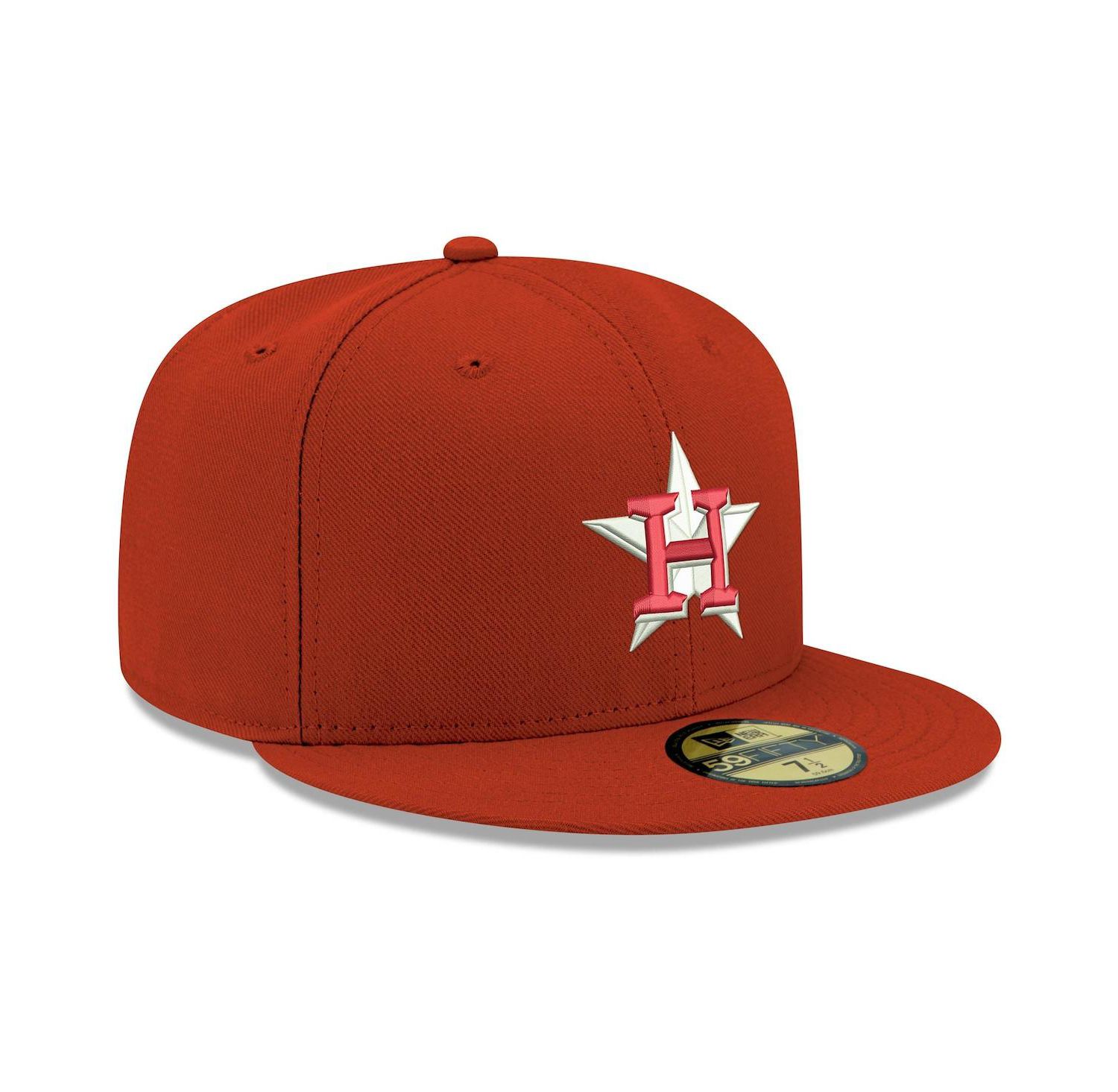 Men's Red Houston Astros Logo White 59FIFTY Fitted Hat