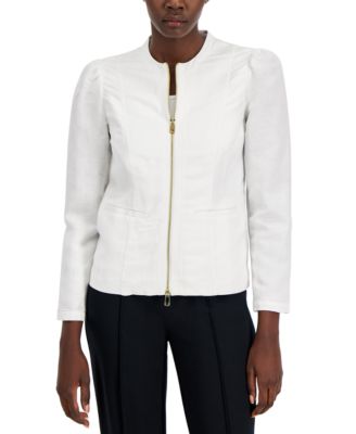 Alfani - Women's Textured Zip Crop Jacket
