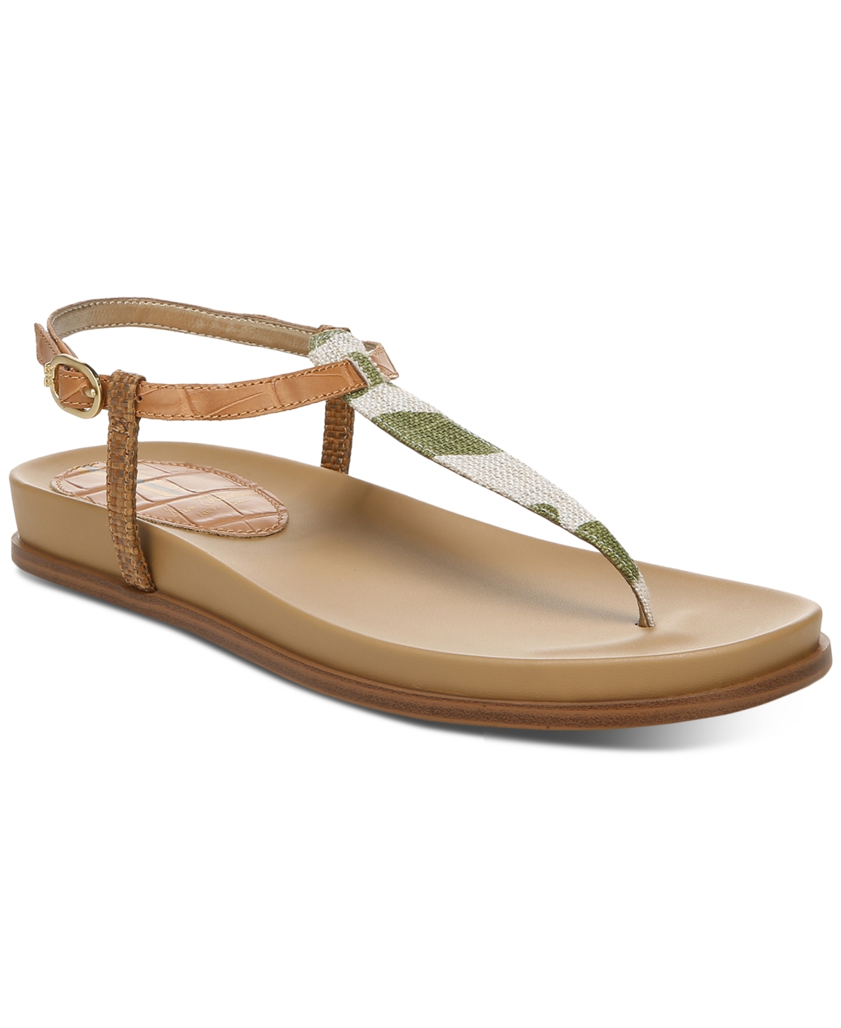 Sam Edelman Women's Naomi T-strap Footbed Sandals Women's Shoes In Soft Fern