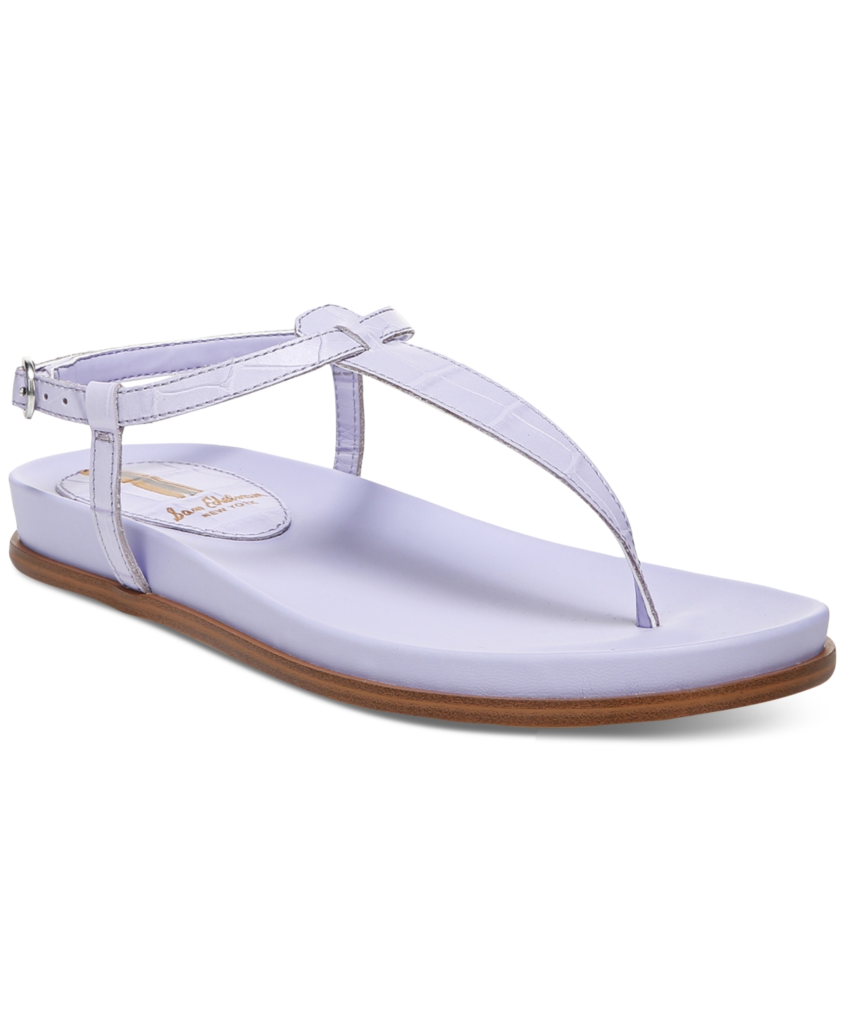 Sam Edelman Women's Naomi T-strap Footbed Sandals Women's Shoes In Misty Lilac