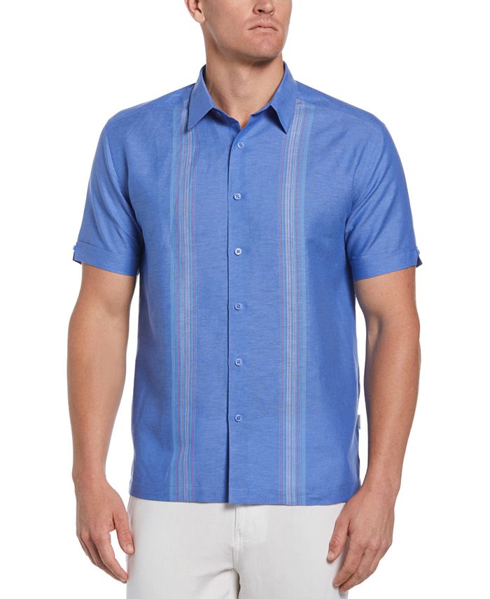 Cubavera Men's Yarn Dye Panel Shirt - Macy's