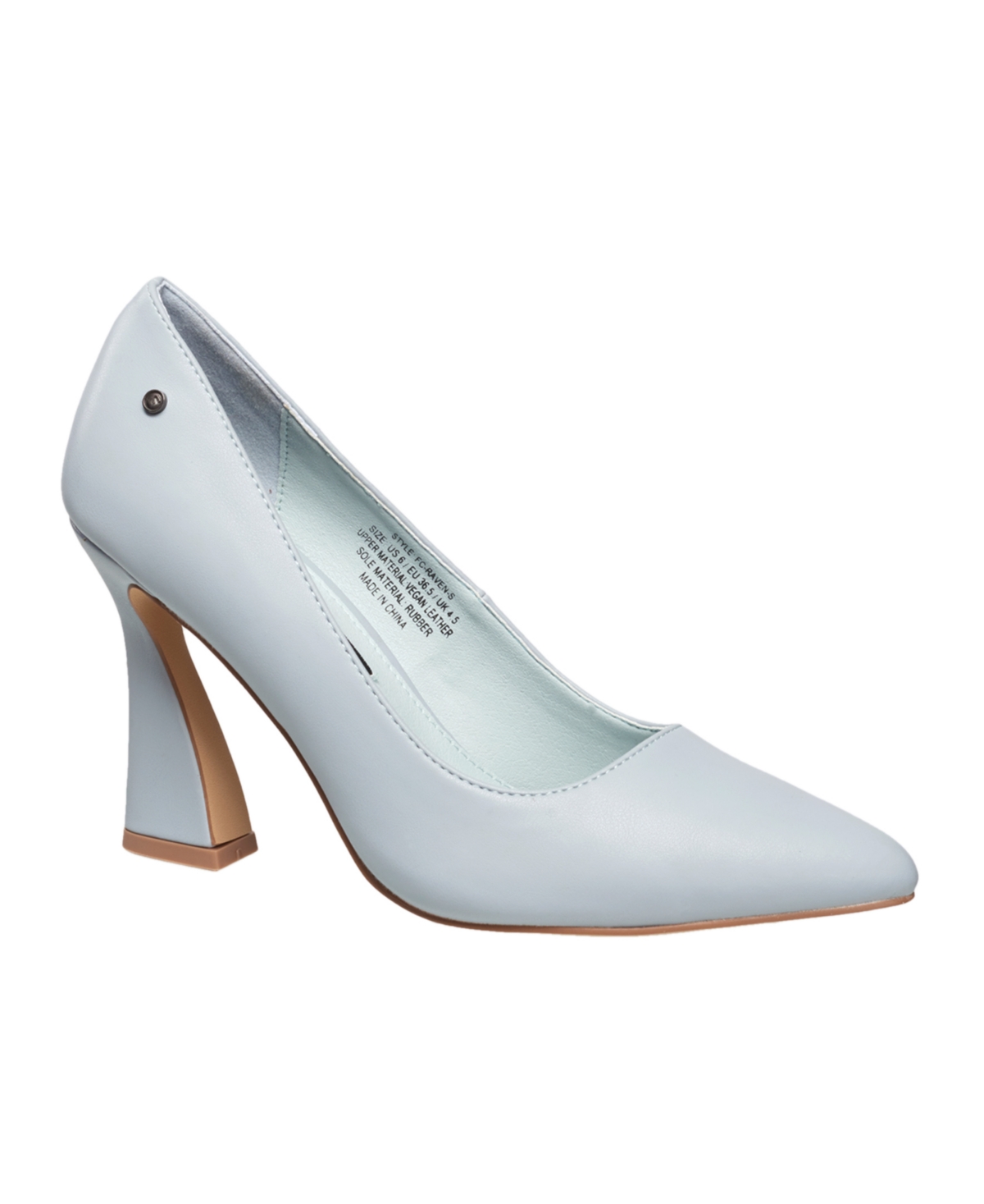 Shop French Connection Women's Raven Flared Heel Pumps In Light Blue