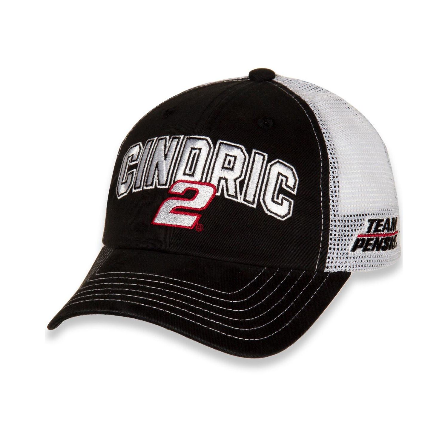 Women's Black, White Austin Cindric Name and Number Adjustable Hat