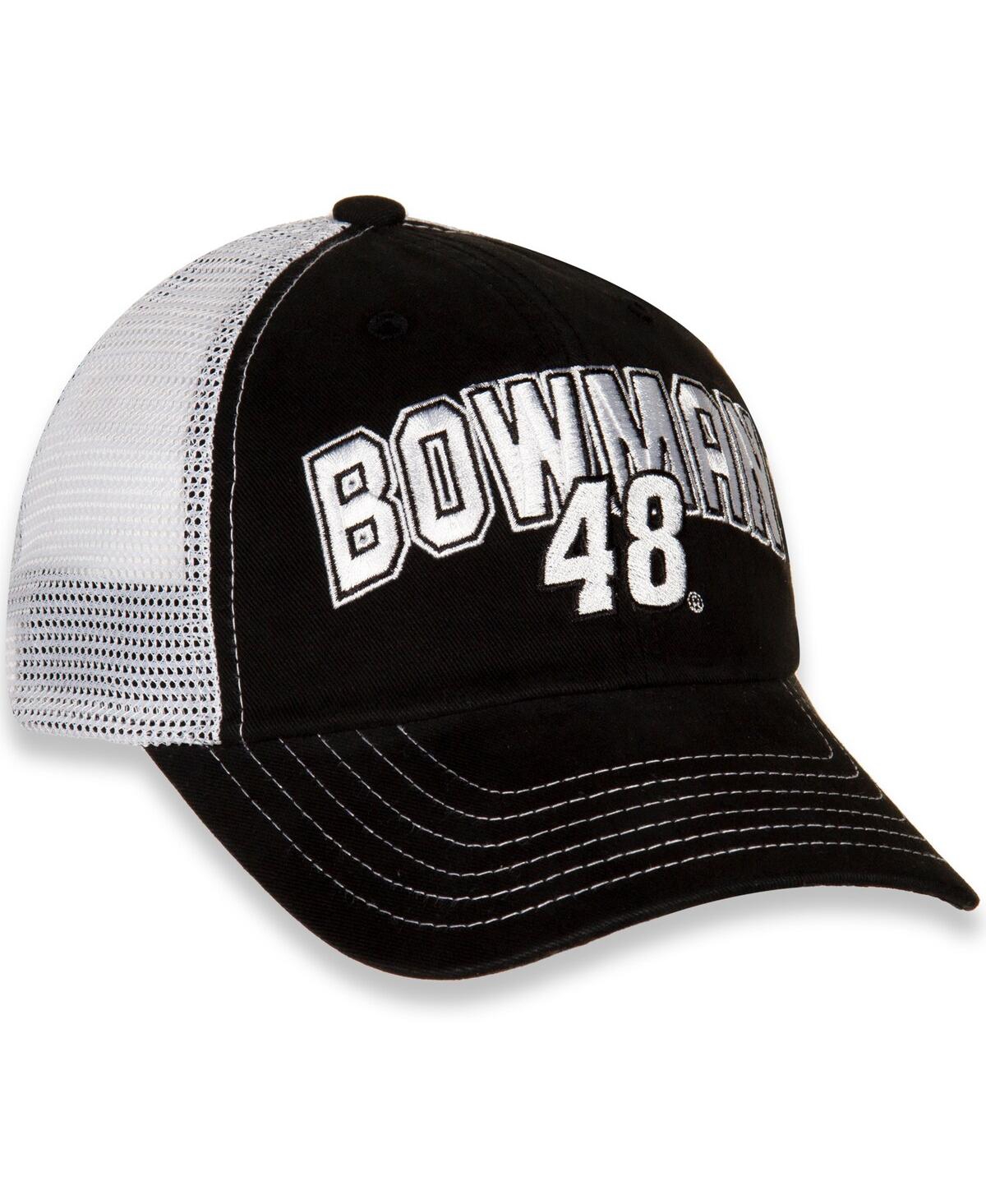 Fanatics Women's Hendrick Motorsports Team Collection Black And White Alex Bowman Name And Number Adjustable In Black,white