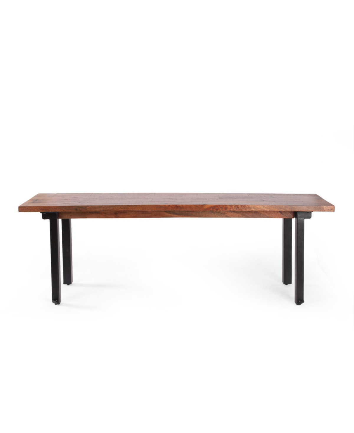 NOBLE HOUSE PISGAH HANDCRAFTED MODERN INDUSTRIAL WOOD DINING BENCH