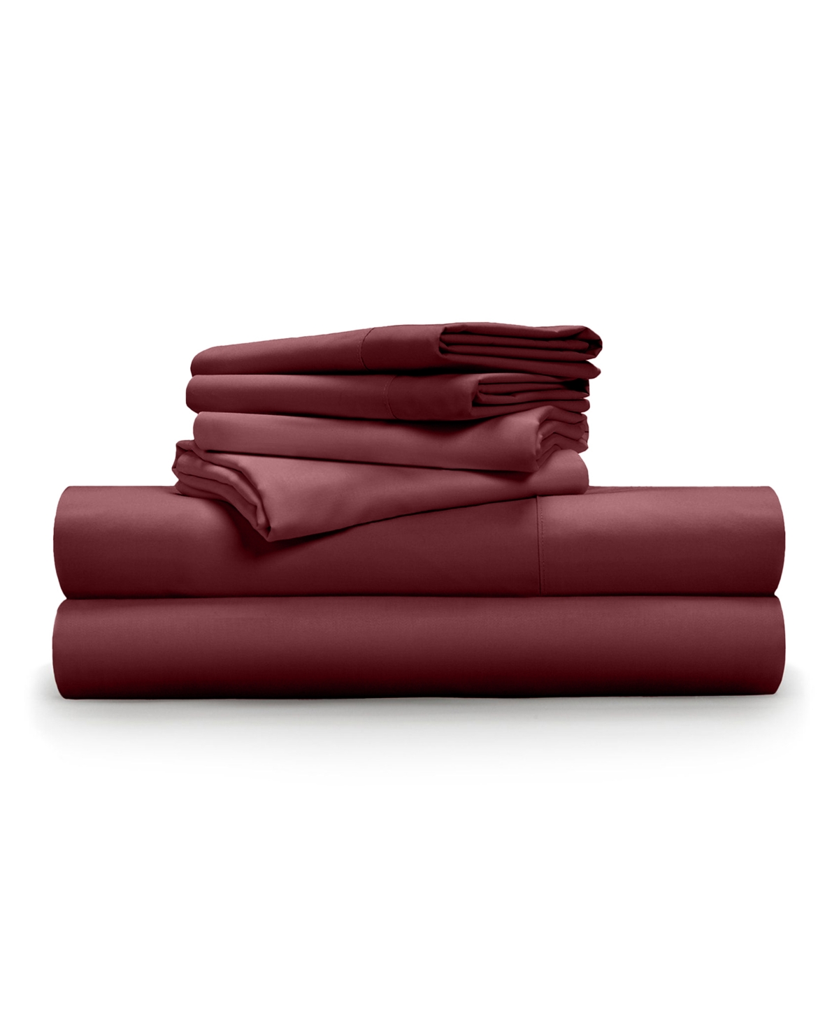 Pillow Gal Luxe Soft & Smooth Lyocell 6-piece Sheet Set, California King In Plum