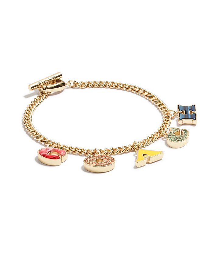 COACH Signature Logo Charm Bracelet Macy's