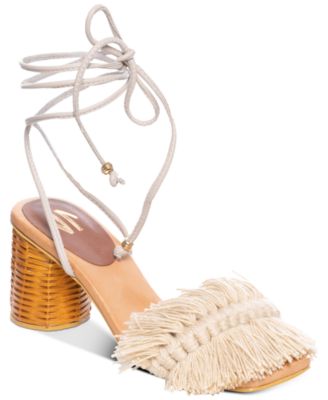 Silvia Cobos - Women's Canasto Fringe Lace-Up Dress Sandals