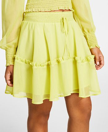 3-Tiered 'Cobalt' Skirt with Smocked Waistband