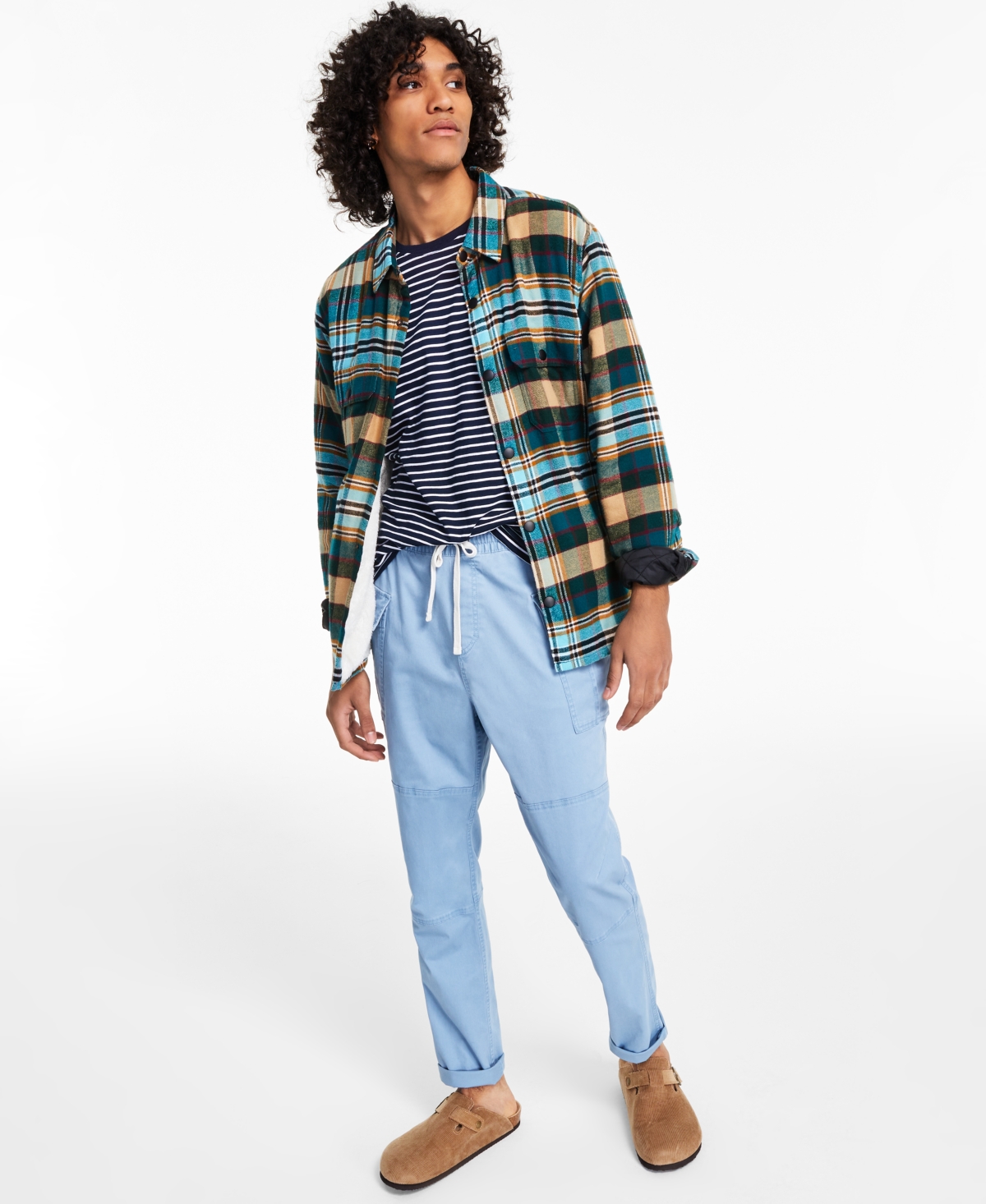 Sun + Stone Men's Hardy Plaid Flannel Shirt, Created For Macy's In