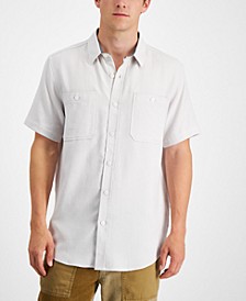 Men's Regular-Fit Short Sleeve Flannel Shirt, Created for Macy's