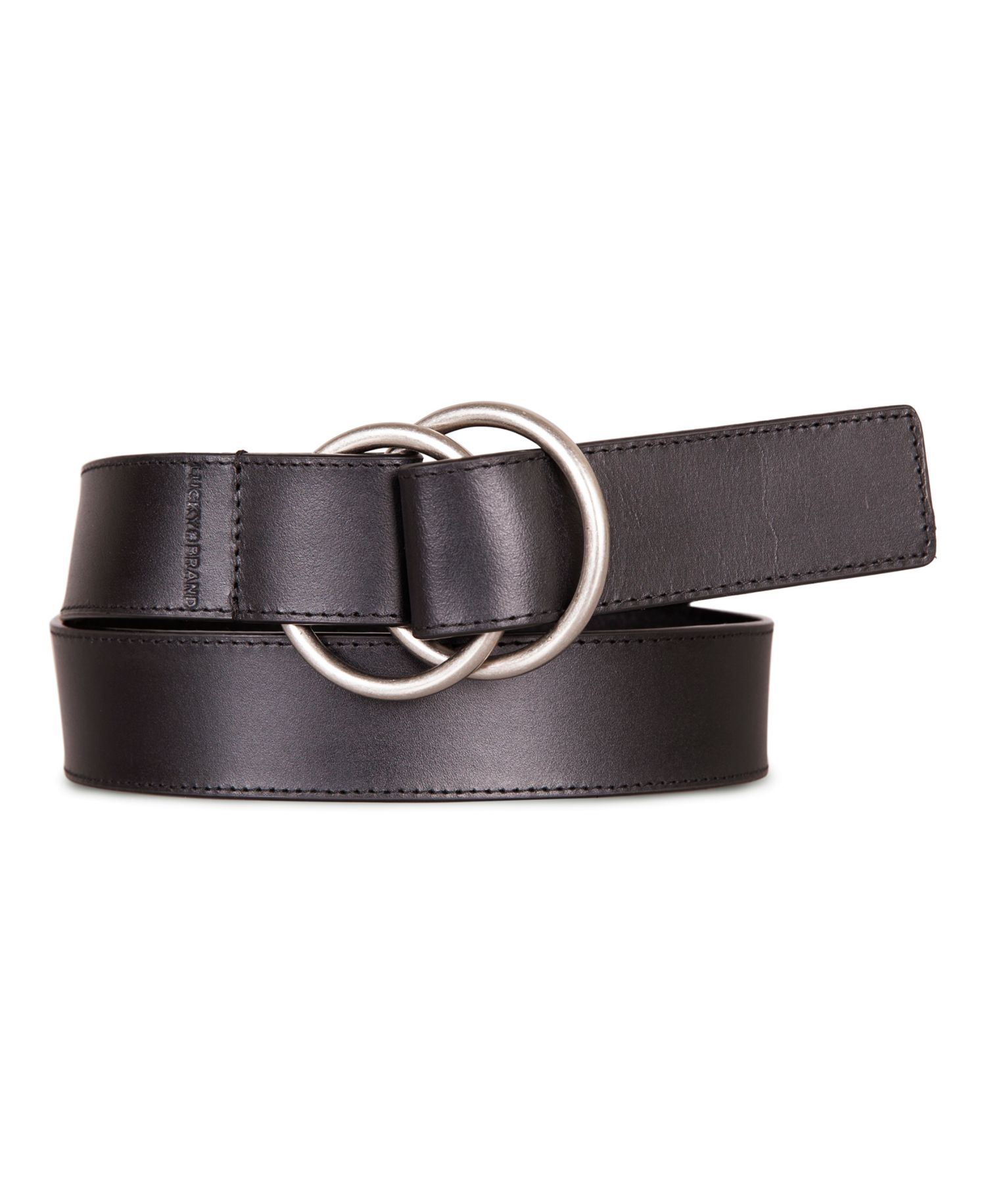 Women's Pull Back Leather Center Bar Buckle Belt