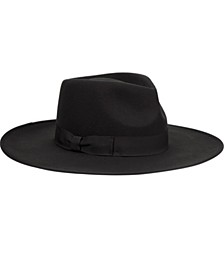Women's Wide Brim Felt Rancher Fedora Hat