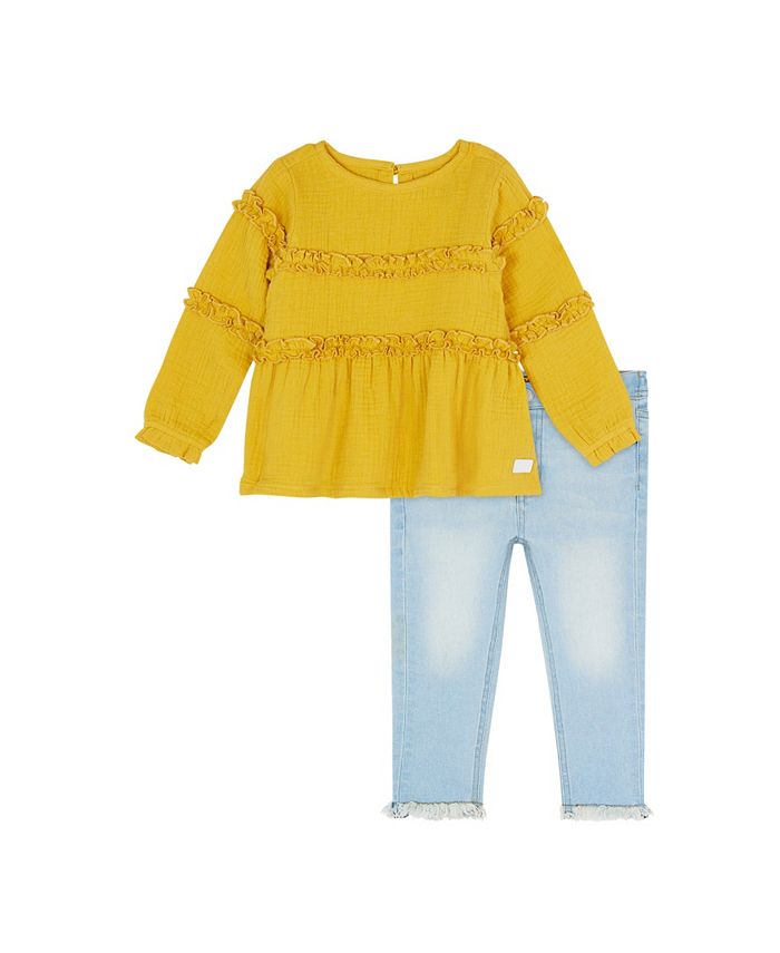 7 For All Mankind Toddler Girls Denim Jeans and Top, 2Piece Set Macy's