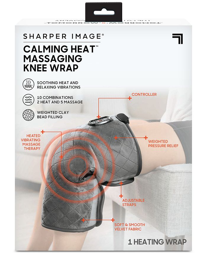 Sharper Image Calming Cozy Heating Blanket & Massager, Gray 