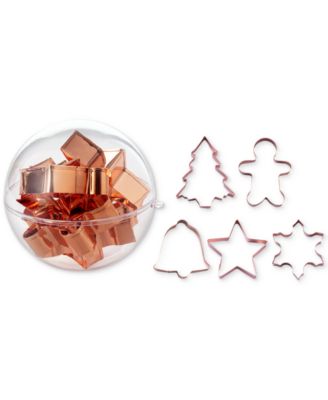 Enchante - Cook With Color 5-Pc. Holiday Cookie Cutter Set & Snow Globe Holder