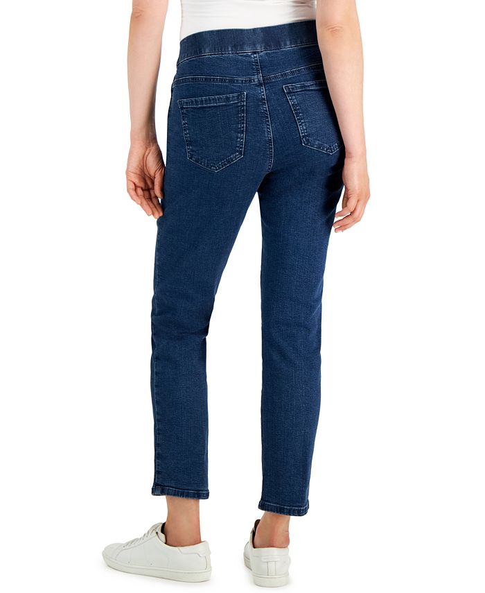 Karen Scott Women's Pull-On Denim Pants, Created for Macy's - Macy's