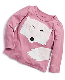 Baby Girls Francie Fox Appliqué Long-Sleeve T-Shirt, Created for Macy's 