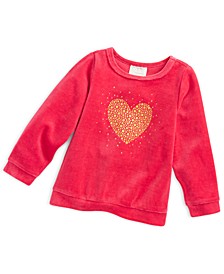 Baby Girls Love Sparkle Velour Top, Created for Macy's