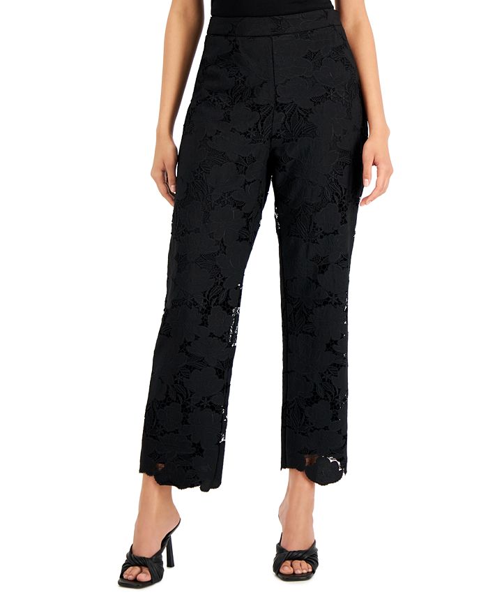 Donna Karan Women's High-Rise Side-Zip Pants - Macy's