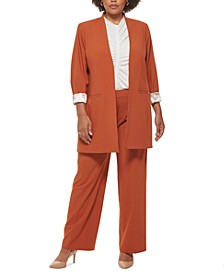 Plus Size Blazer, Ruched Top & Lux Highline Pants