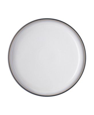 Studio Grey/White Medium Coupe Plates, Set of 4