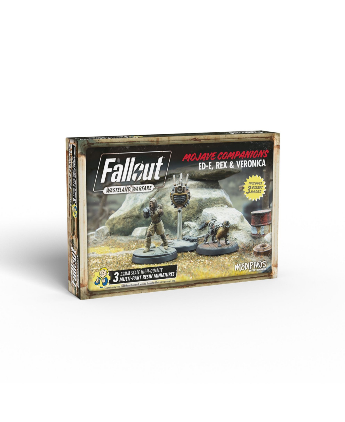 Shop Modiphius Fallout – Wasteland Warfare Ed-e, Rex And Veronica In Multi