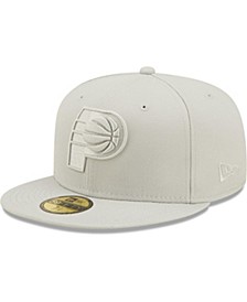 Men's Gray Indiana Pacers Logo Color Pack 59Fifty Fitted Hat
