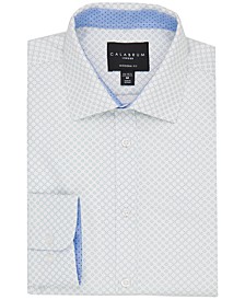 Men's Regular-Fit Non-Iron Performance Geo-Print Dress Shirt
