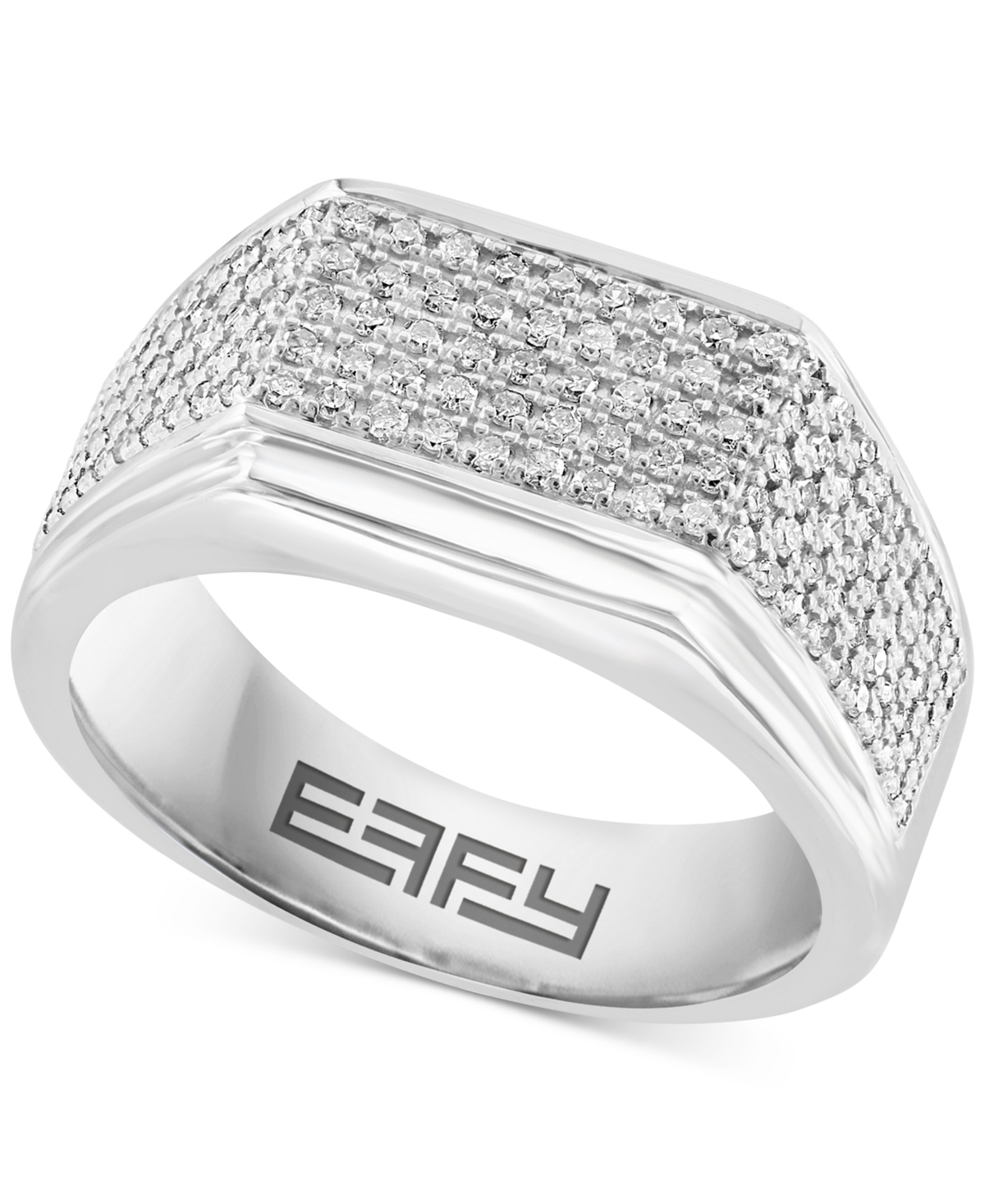 Effy Collection Effy Men's Diamond Pave Cluster Ring (5/8 ct. t.w.) in Sterling Silver