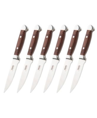 6 Piece Pakkawood Steak Knife Set with Box