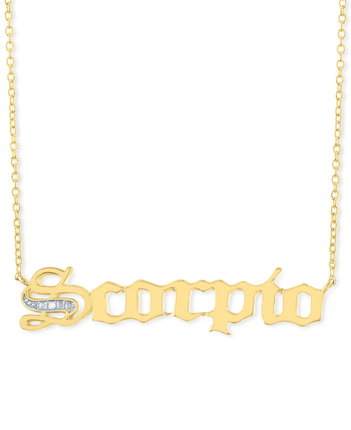 Diamond Accent Zodiac Name 18