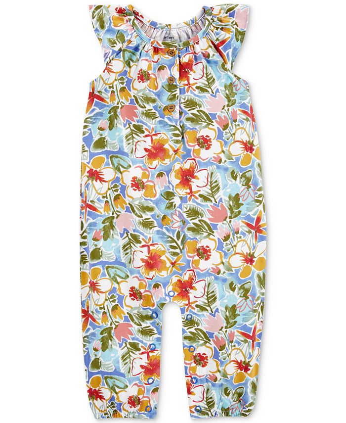 Carter s Baby Girls Floral Print Jumpsuit Macy s