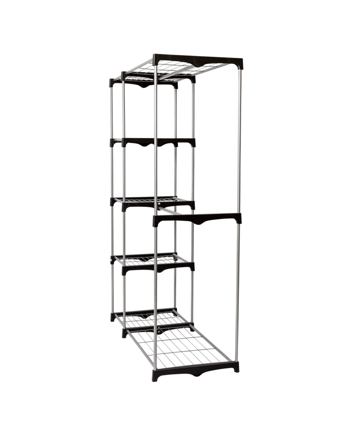 Shop Honey Can Do Double Rod Freestanding Closet In Silver-tone